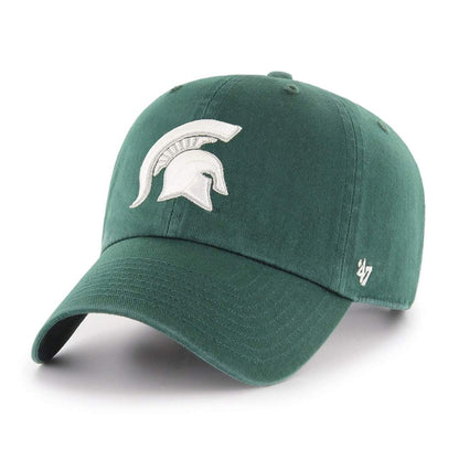 Michigan State Spartans - Dark Green Clean Up Hat, 47 Brand - Mann