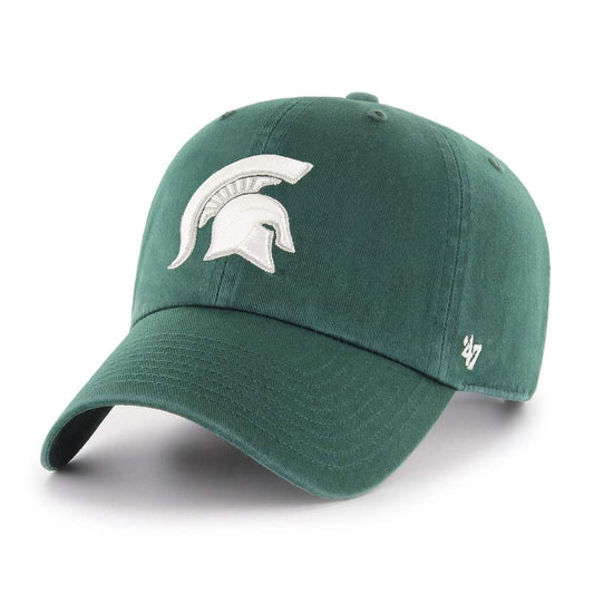 Michigan State Spartans - Dark Green Clean Up Hat, 47 Brand - Mann