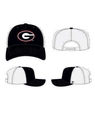 Georgia Bulldogs - Black Trucker Hat, 47 Brand - Mann