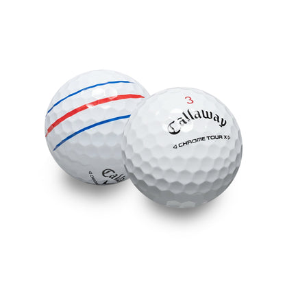 Callaway Mint/Near Mint Chrome Tour X Triple Track Golf Balls - 1 Dozen