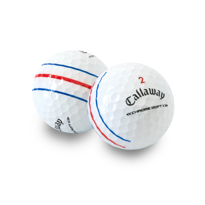 Callaway Mint/Near Mint Chrome Soft X Triple Track Golf Balls - 1 Dozen