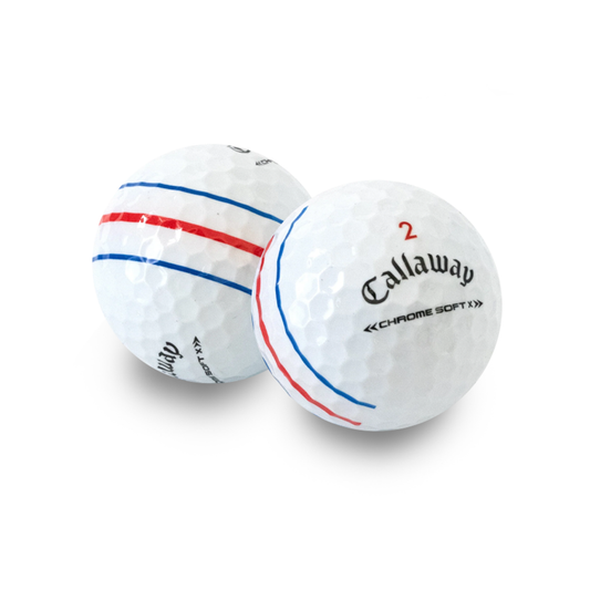 Callaway Mint/Near Mint Chrome Soft X Triple Track Golf Balls - 1 Dozen
