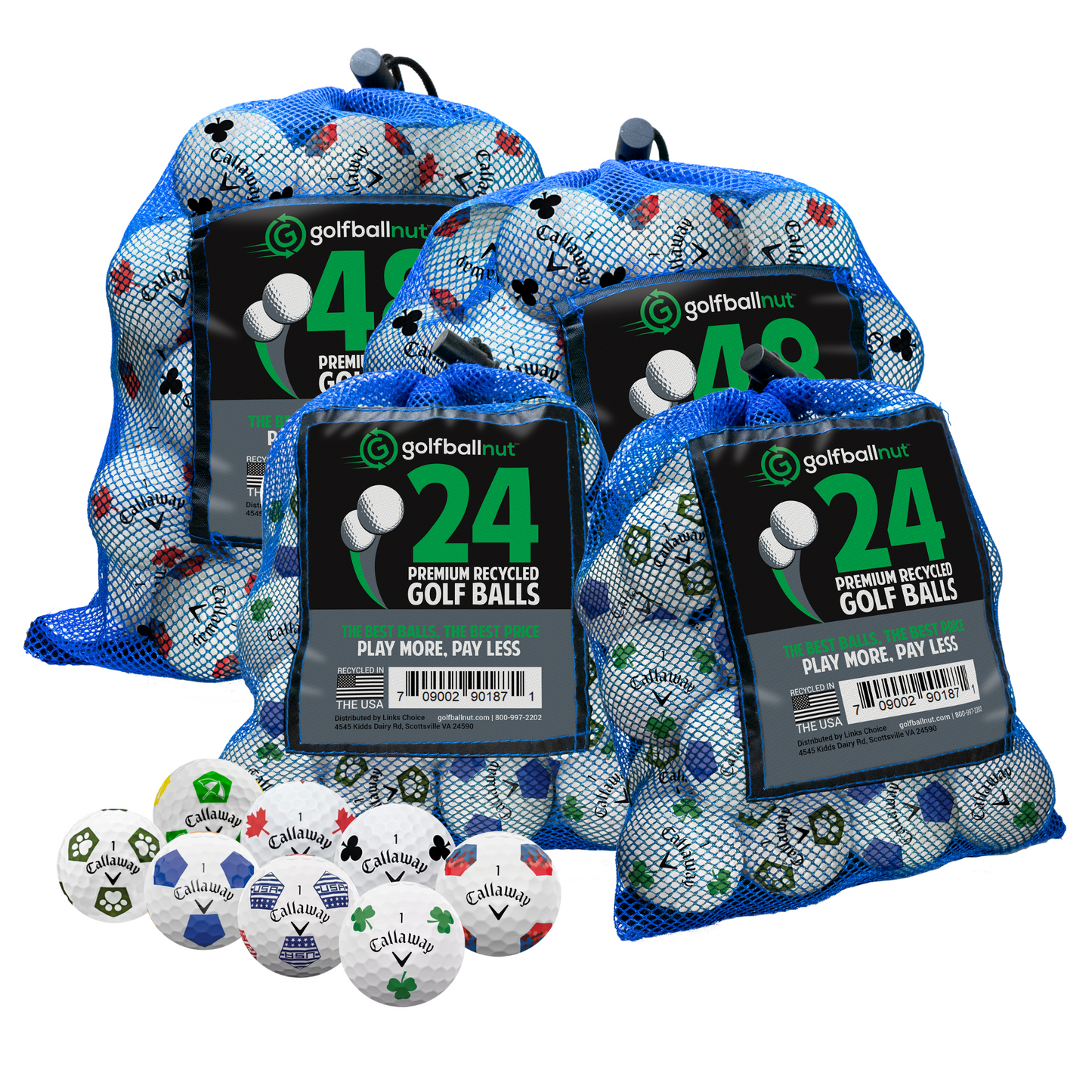 Callaway Mint/Near Mint Chromesoft Truvis Mix Golf Balls - Bulk Mesh Bags
