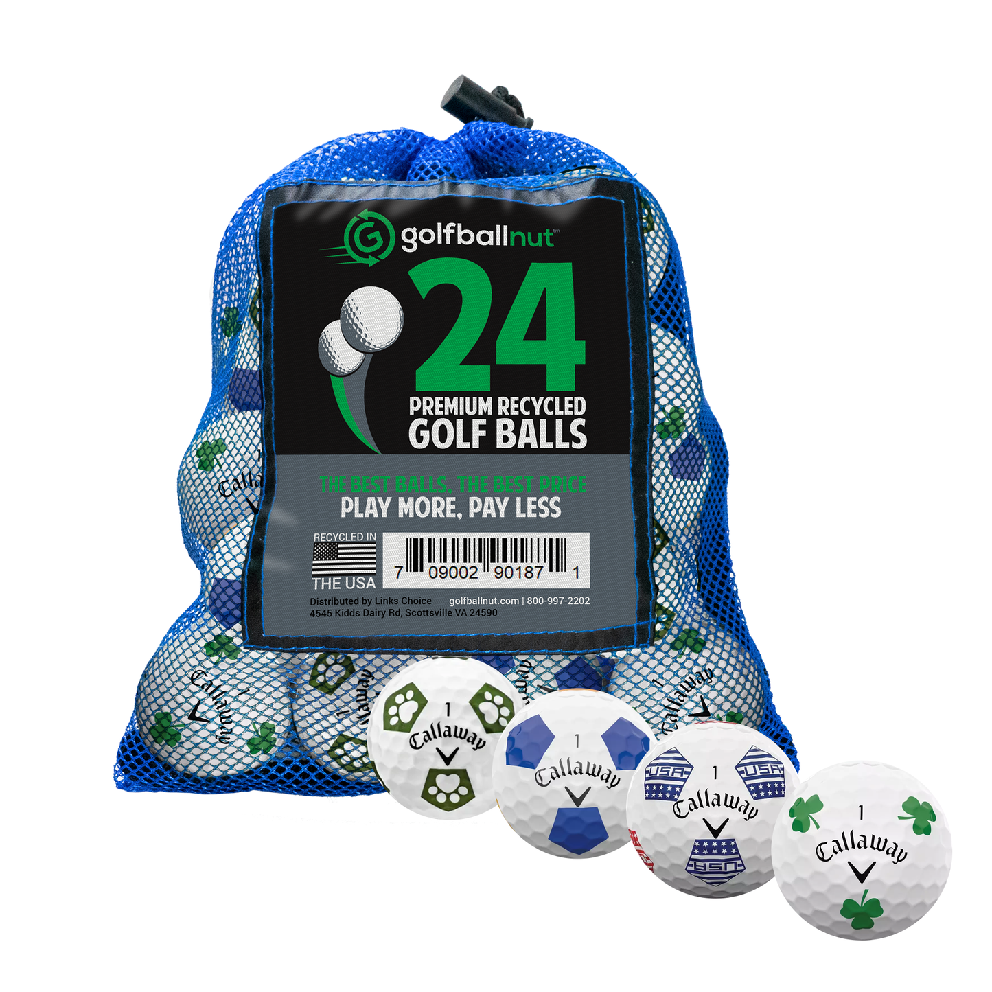Callaway Mint/Near Mint Chromesoft Truvis Mix Golf Balls - Bulk Mesh Bags