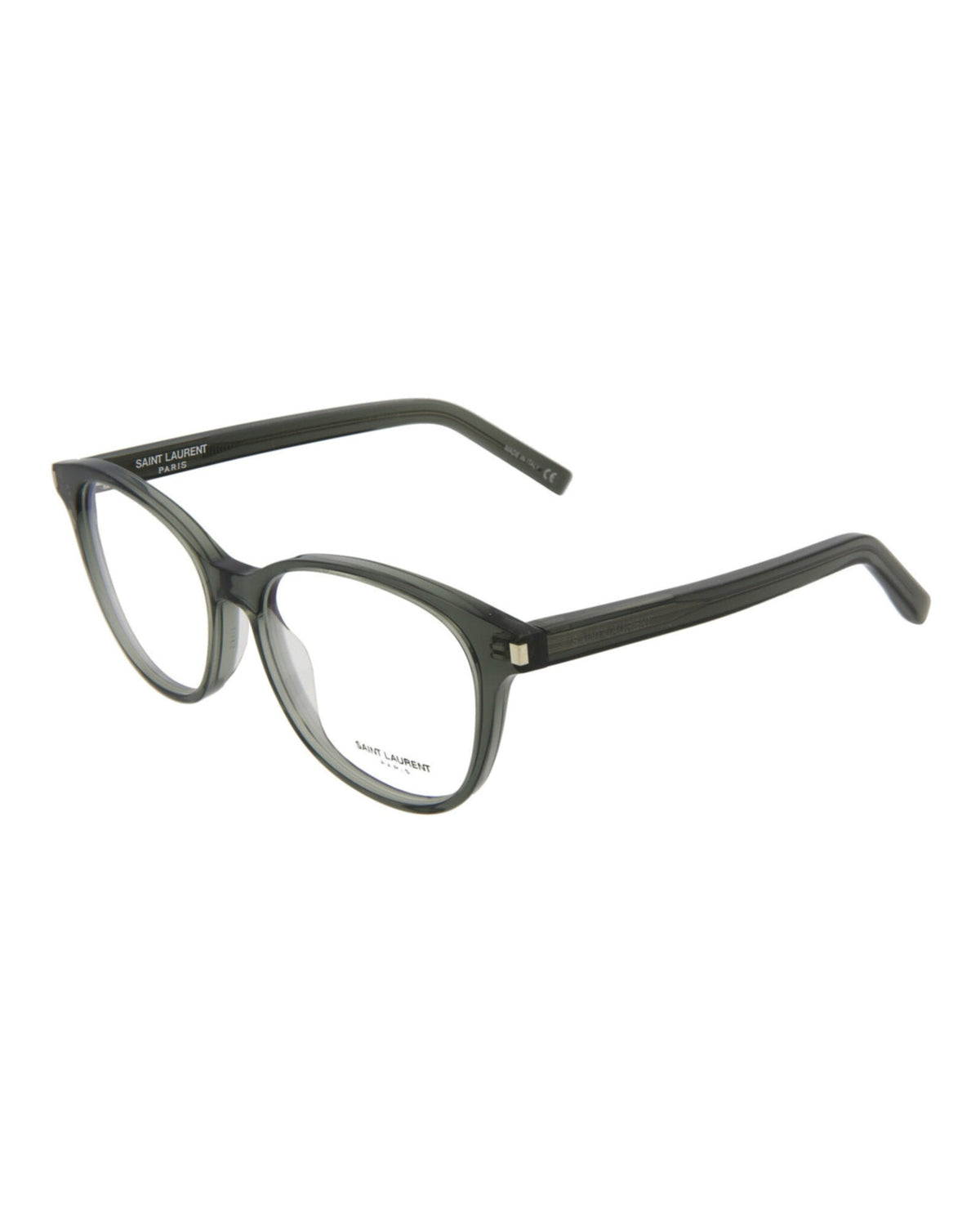 Saint Laurent Round Acetate Optical Glasses 'Green'