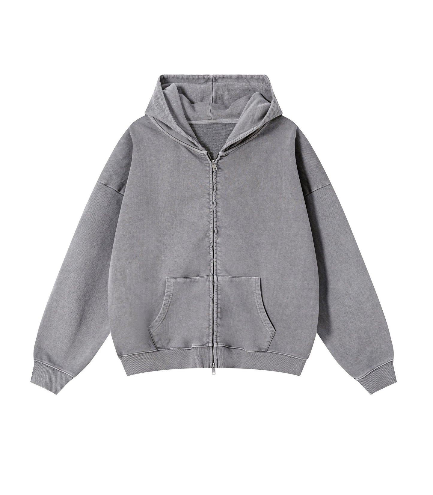 UNDEVELOPED Stone Vintage Wash Zip Hoodie