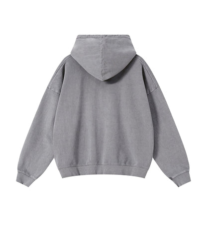 UNDEVELOPED Stone Vintage Wash Zip Hoodie