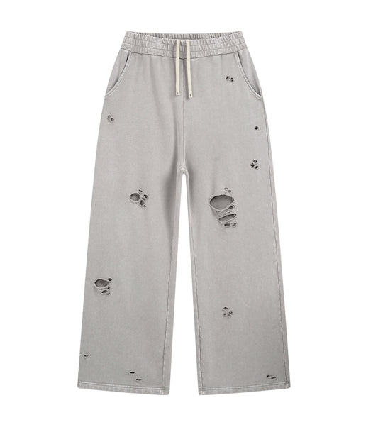 UNDEVELOPED Grey Destroyed Sweatpants