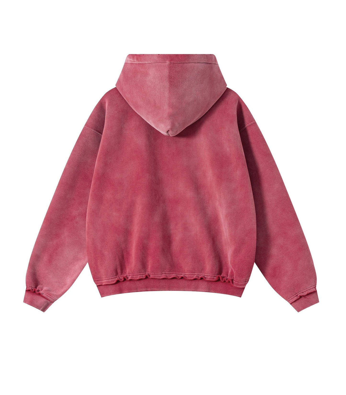 UNDEVELOPED Rose Distressed Zip Hoodie