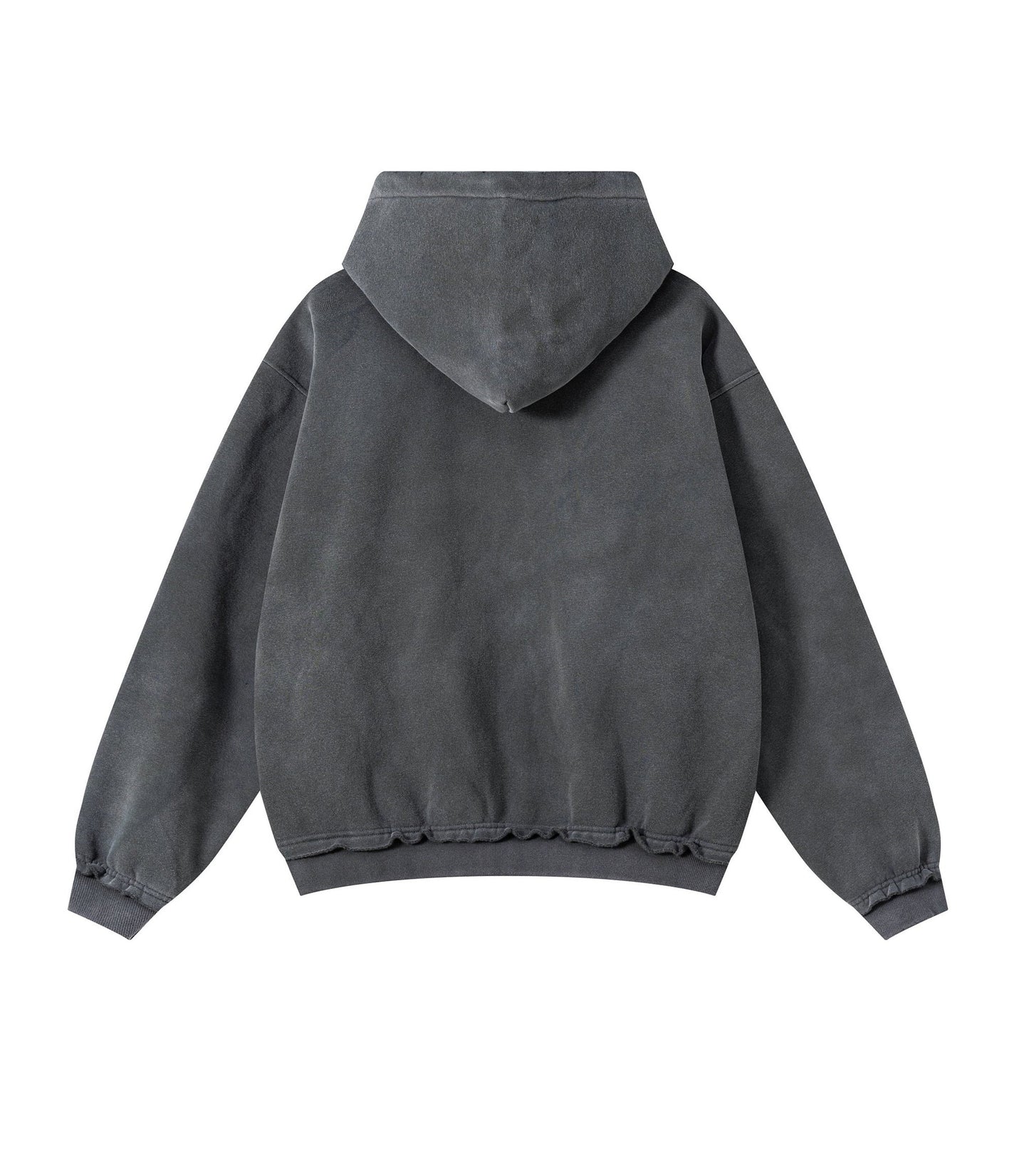 UNDEVELOPED Charcoal Distressed Zip Hoodie