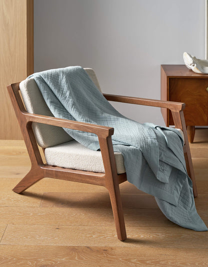 Cozy Earth Waterfront Grid Matelasse Blanket