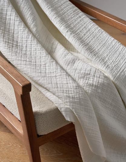 Cozy Earth Waterfront Grid Matelasse Blanket