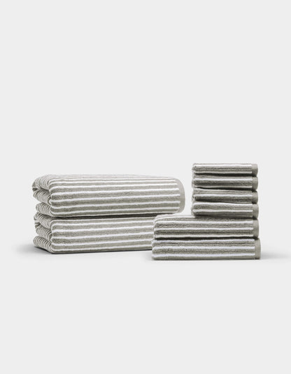 Cozy Earth Ribbed Terry Bath Towel Set