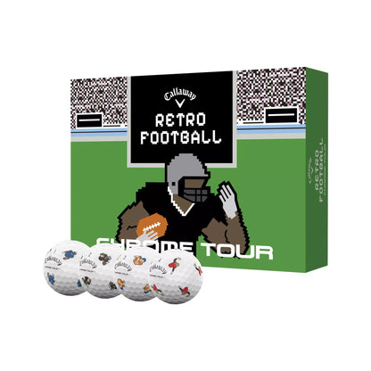 Callaway 2024 Chrome Tour Retro Football Truvis Golf Balls
