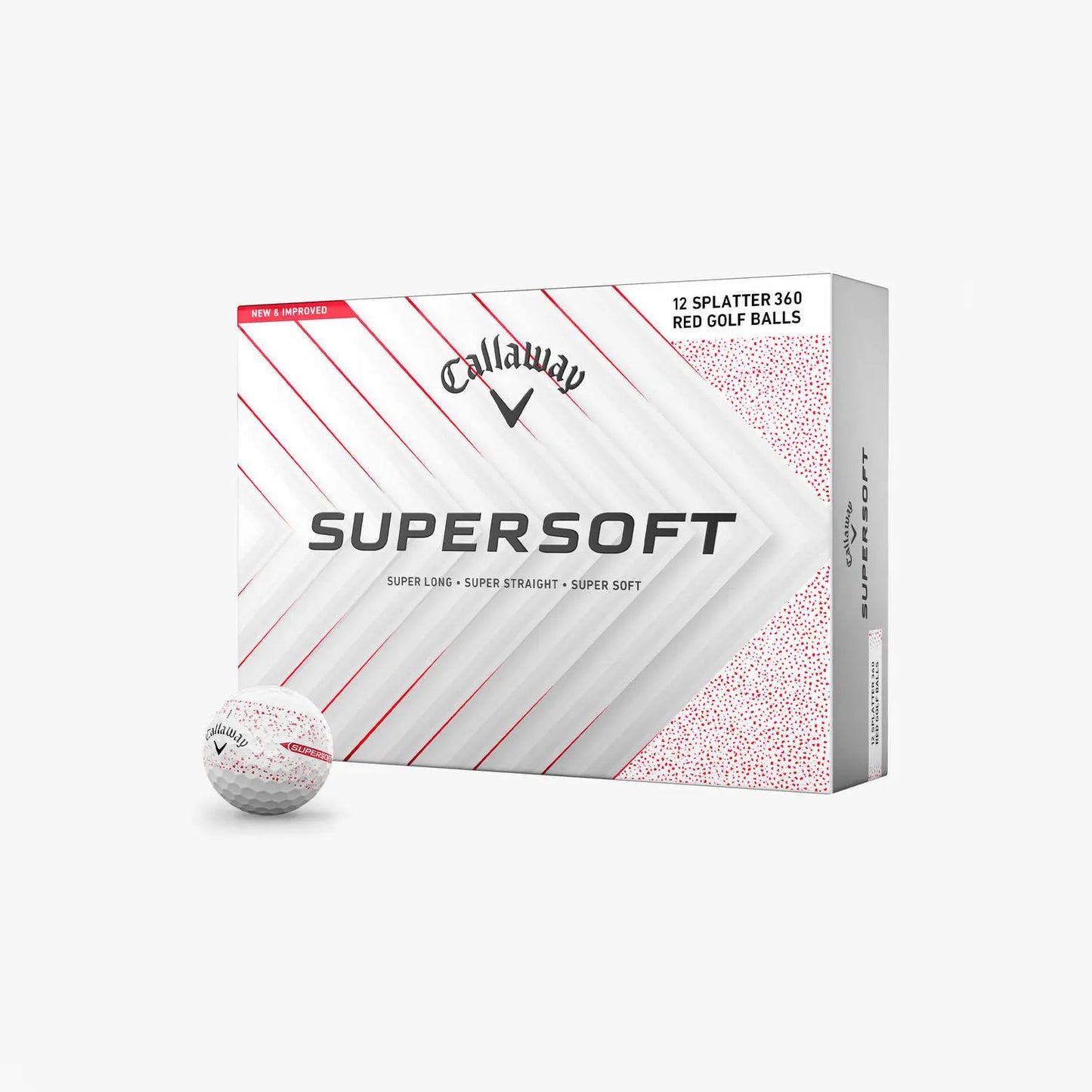 Callaway Supersoft Splatter 360 Red 2025 Golf Balls