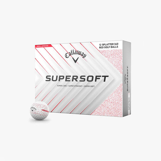Callaway Supersoft Splatter 360 Red 2025 Golf Balls