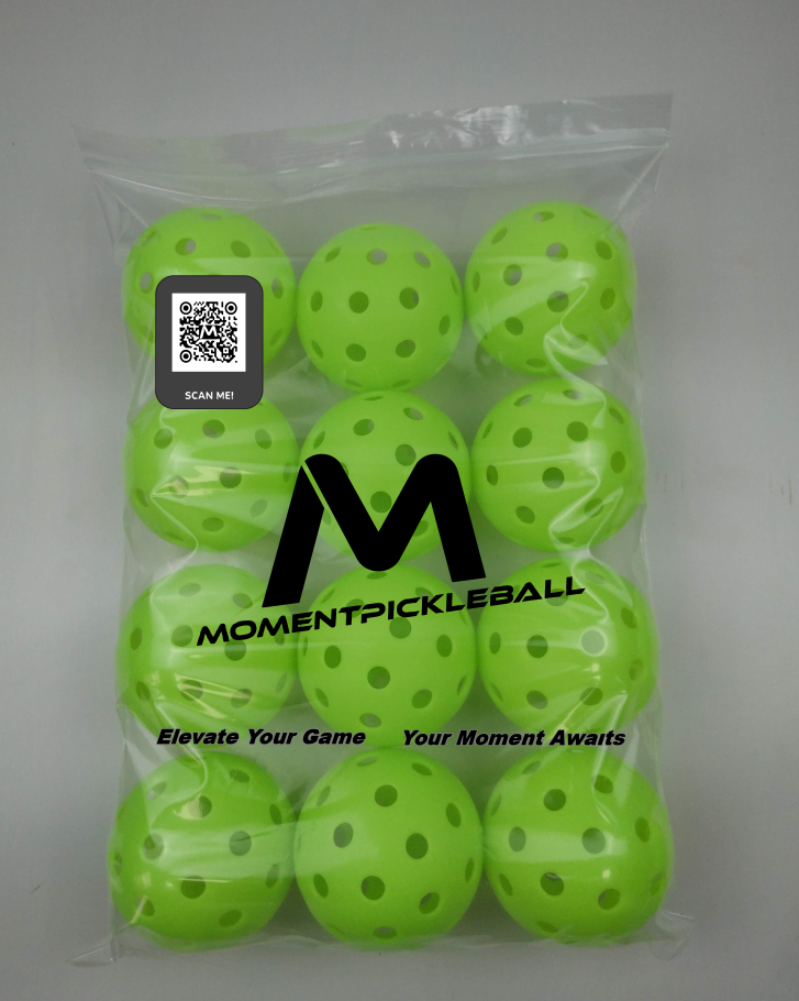 Moment Pickleball SF1 -Comp Performance Pickleballs for True Gameplay - 12 Balls - Mann