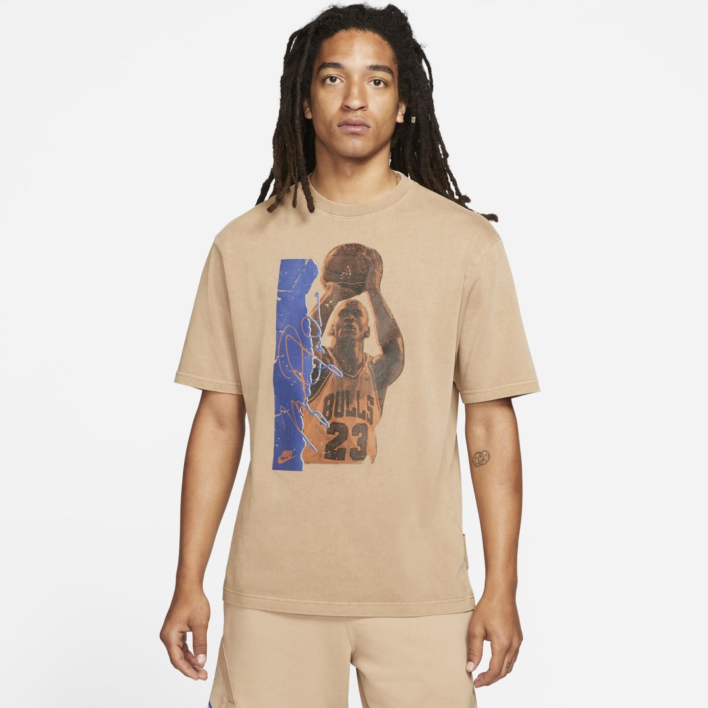 Size M Jordan Flight Heritage 86 Graphics T-Shirt 'Brown Tan'