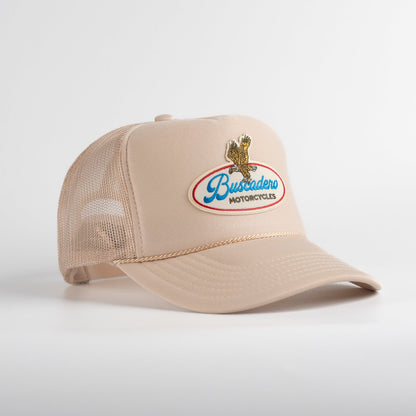 Buscadero Motorcycles 'Brew’ Foam Trucker Hat - Off White