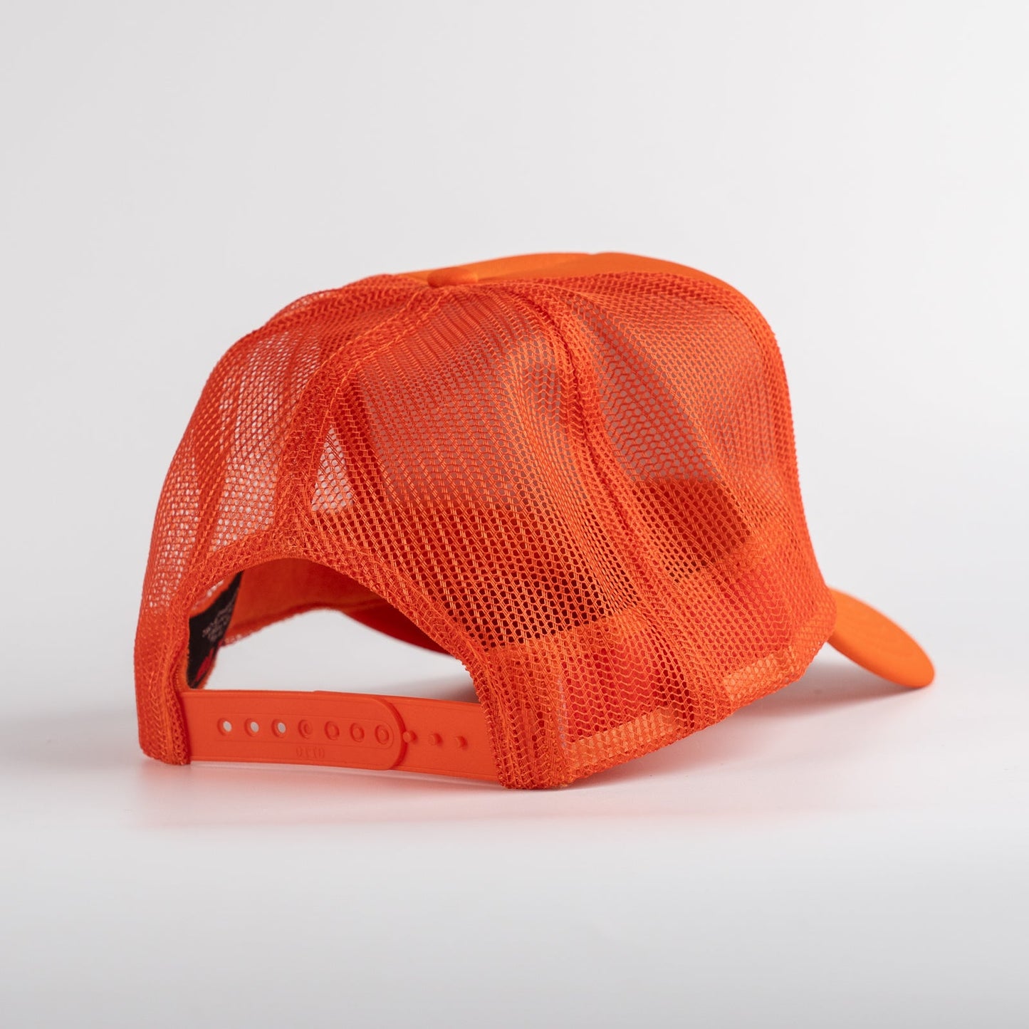 Buscadero Motorcycles 'Blue Barrel’ Foam Trucker Hat - Orange