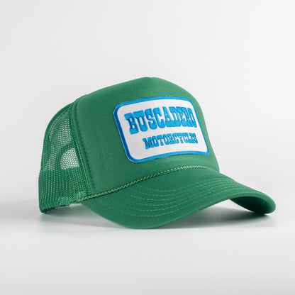 Buscadero Motorcycles 'Blue Barrel’ Foam Trucker Hat - Green