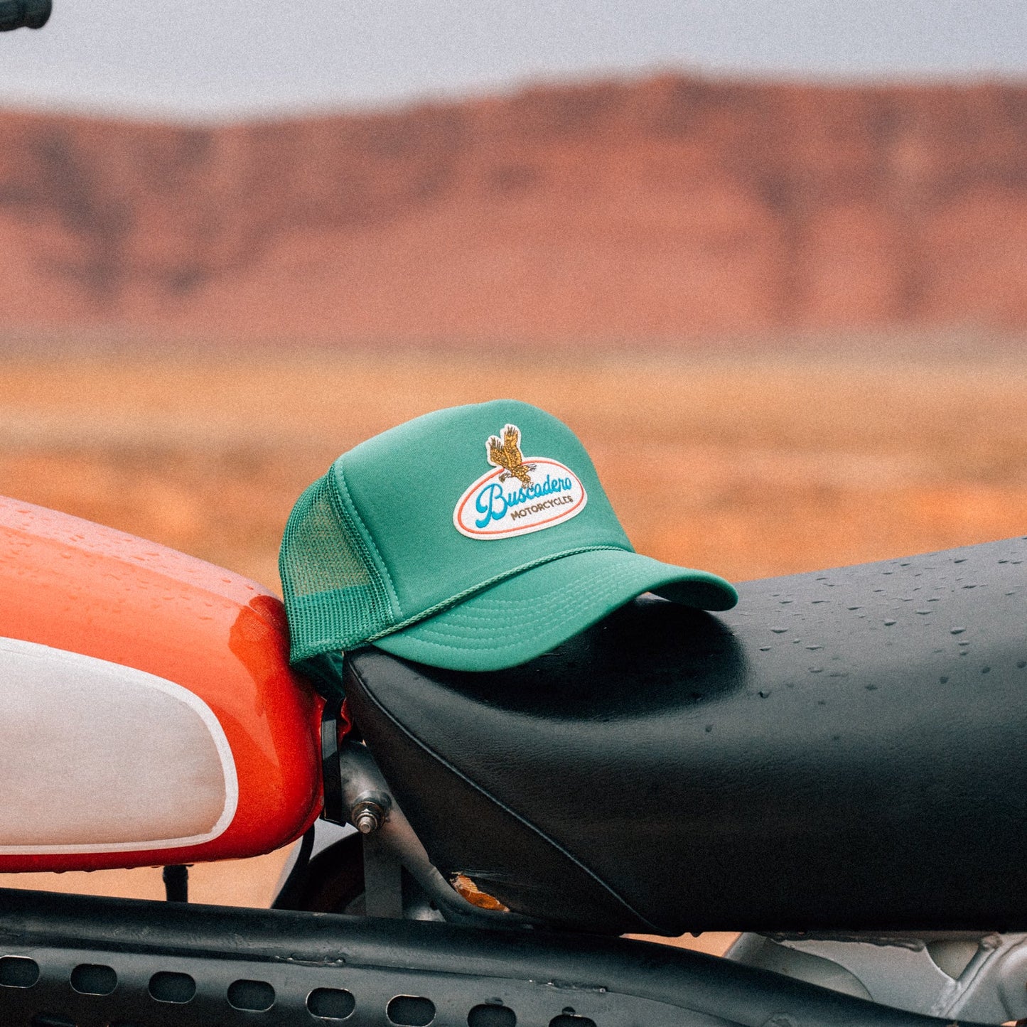 Buscadero Motorcycles 'Brew’ Foam Trucker Hat - Green