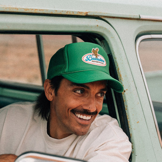 Buscadero Motorcycles 'Brew’ Foam Trucker Hat - Green