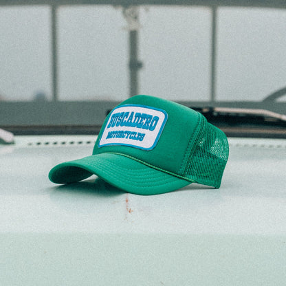 Buscadero Motorcycles 'Blue Barrel’ Foam Trucker Hat - Green