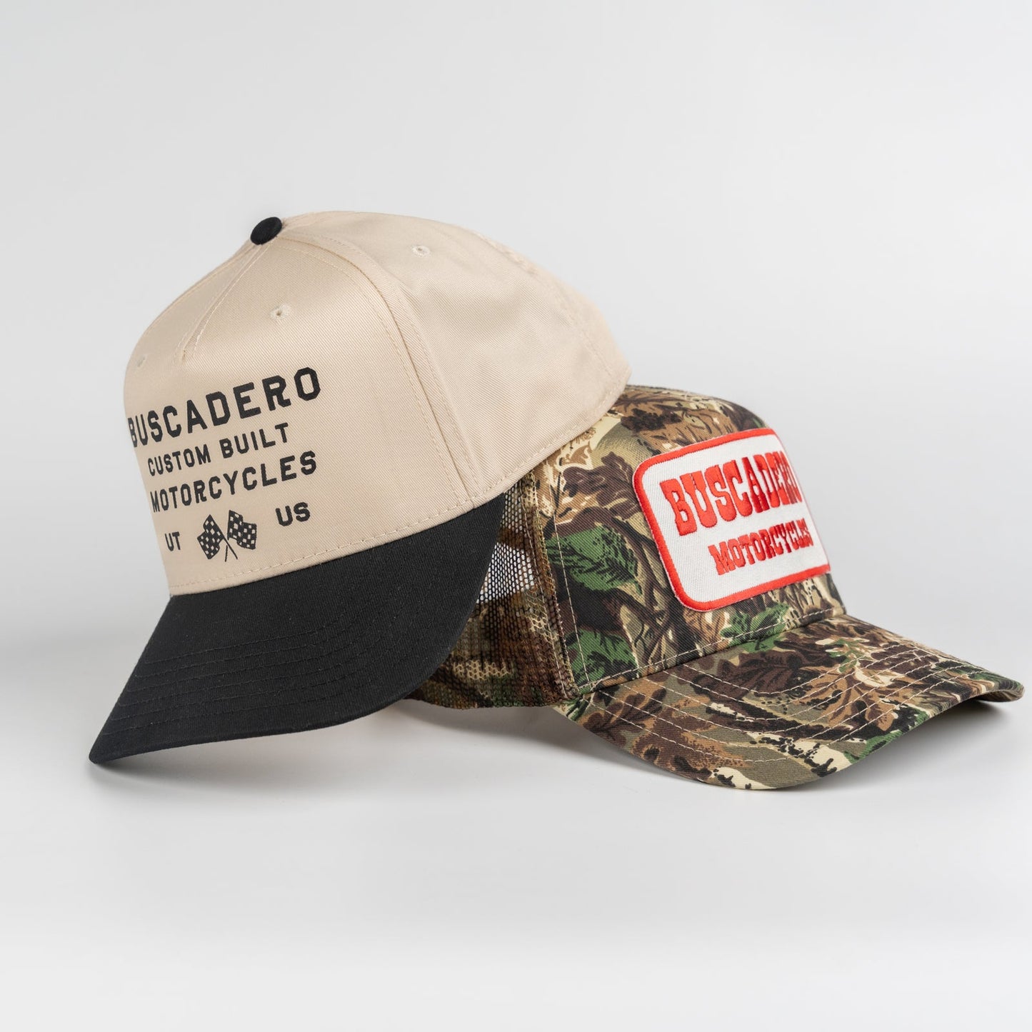 Buscadero Motorcycles 'Flags' Two Tone Mid Profile Hat