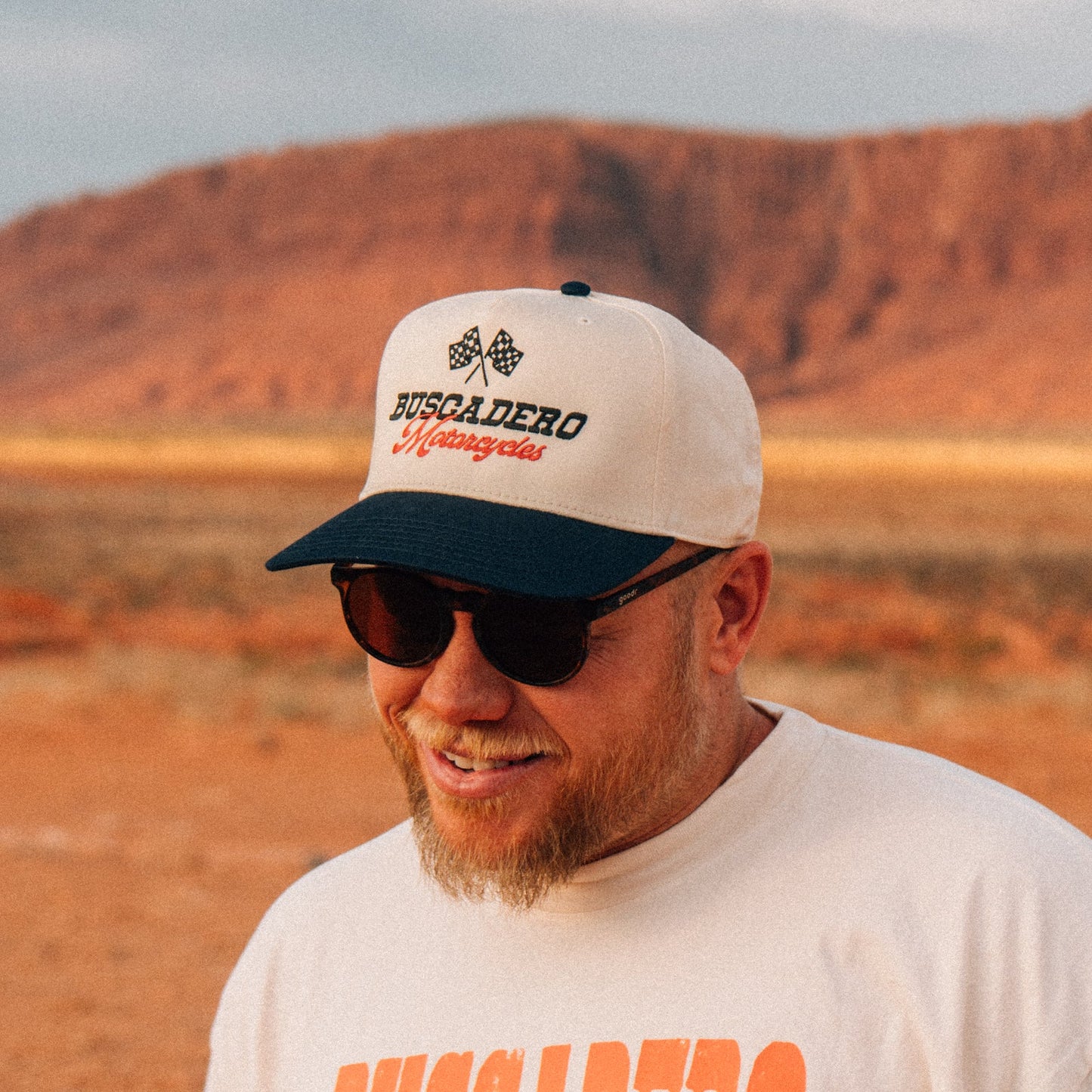 Buscadero Motorcycles 'Grand Prix' Two Tone Mid Profile Hat