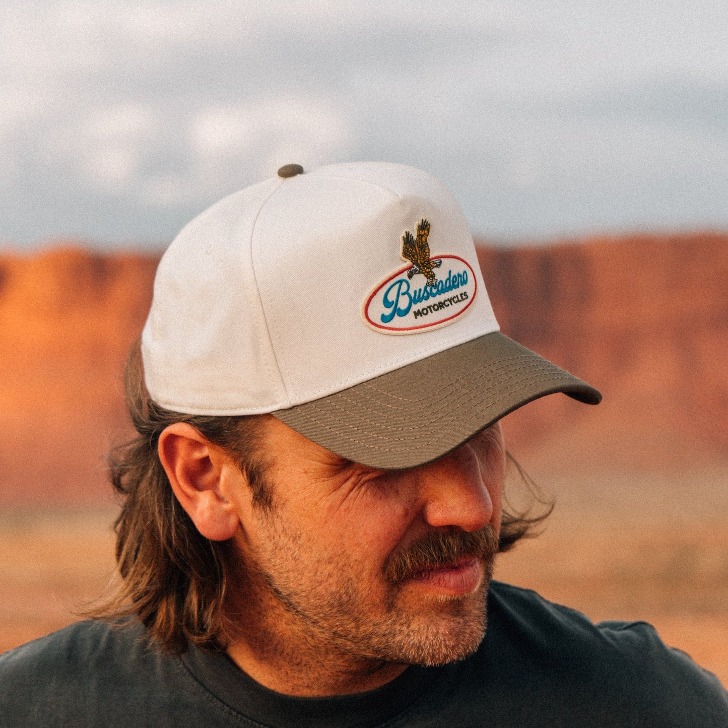 Buscadero Motorcycles 'Brew' Two Tone Mid Profile Hat