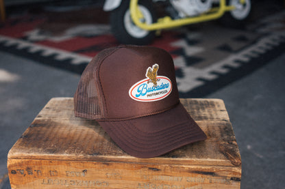 Buscadero Motorcycles 'Brew’ Foam Trucker Hat - Brown