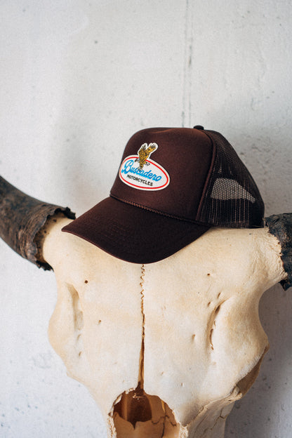 Buscadero Motorcycles 'Brew’ Foam Trucker Hat - Brown