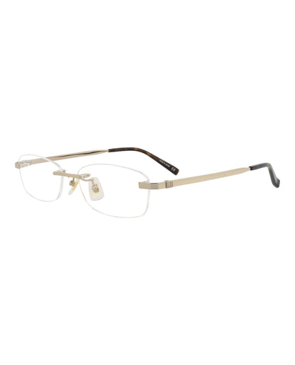 Dunhill Square-Frame Titanium Optical Frames 'Gold'