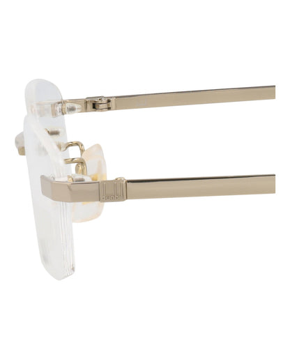 Dunhill Square-Frame Titanium Optical Frames 'Gold'
