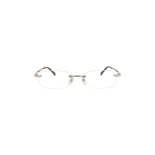 Dunhill Square-Frame Titanium Optical Frames 'Silver'