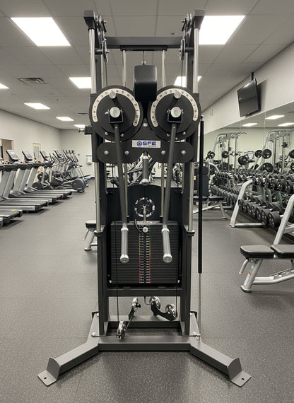 SFE Selectorized Standing Multi-Flight Shoulder Raise w/ 250lb Weight Stack