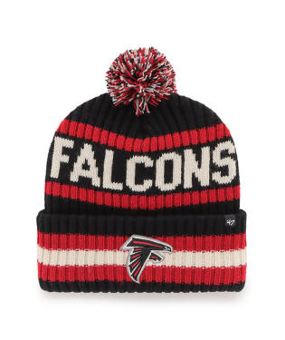 Atlanta Falcons - Black Bering Cuff Knit Hat, 47 Brand - Mann