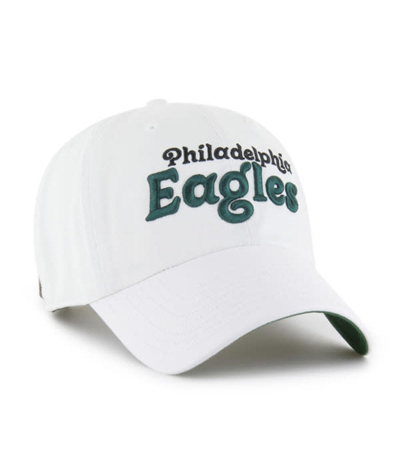 Philadelphia Eagles - White Pensacola Clean Up Hat, 47 Brand - Mann