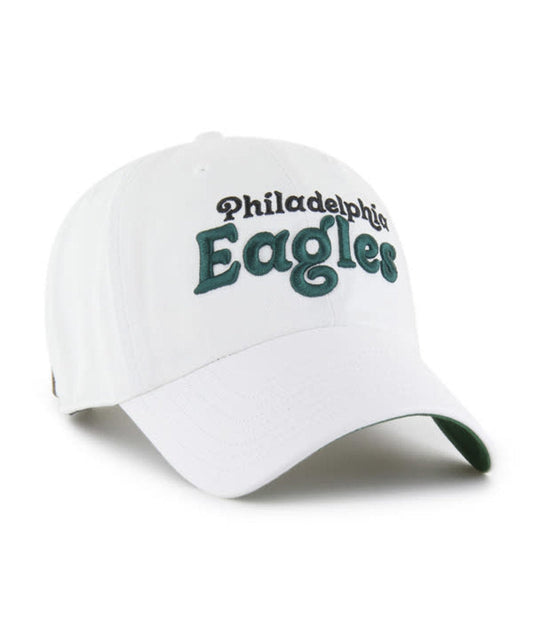 Philadelphia Eagles - White Pensacola Clean Up Hat, 47 Brand - Mann