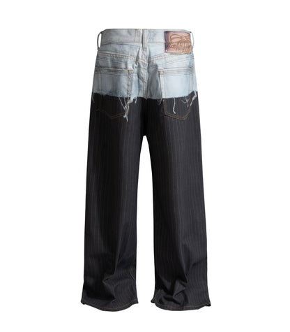 UNDEVELOPED Pinstripe Patchwork Denim