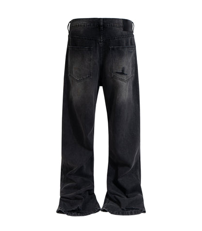 UNDEVELOPED Noir Split Knee Denim