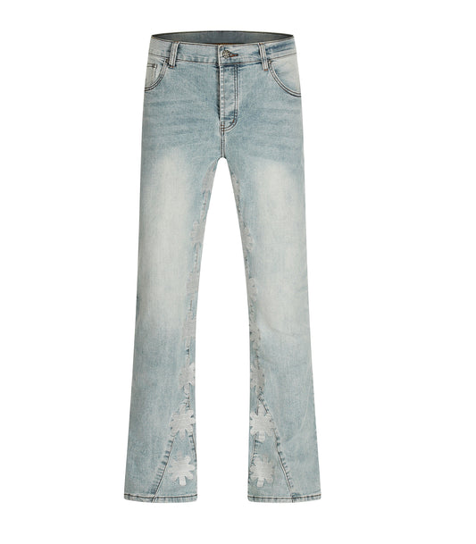 UNDEVELOPED Stone Asterisk Flare Denim