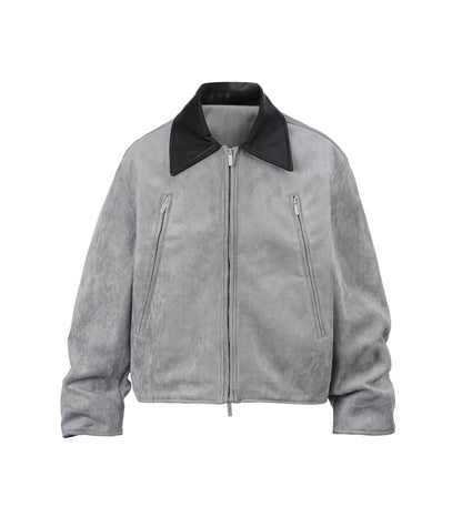 UNDEVELOPED Grey Suede Work Jacket