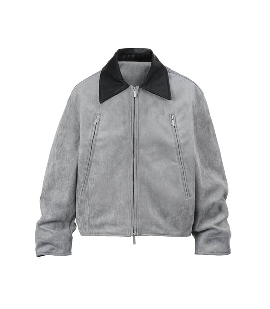 UNDEVELOPED Grey Suede Work Jacket