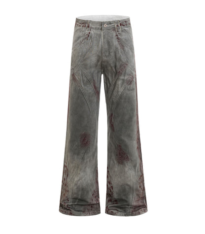 UNDEVELOPED Bloodstain Flare Denim
