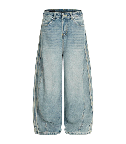 UNDEVELOPED Wideboy Striped Denim