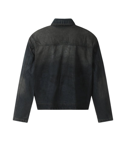 UNDEVELOPED Noir Patchwork Waxed Denim Jacket
