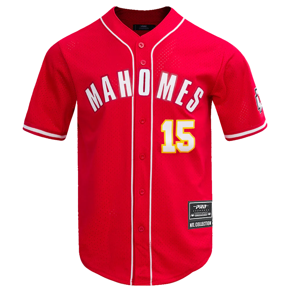 Size L Kansas City Chiefs - NFL Patrick Mahomes #15 Mesh Bottom Down Men's Adult Shirt - Mann