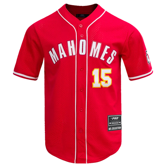 Size L Kansas City Chiefs - NFL Patrick Mahomes #15 Mesh Bottom Down Men's Adult Shirt - Mann